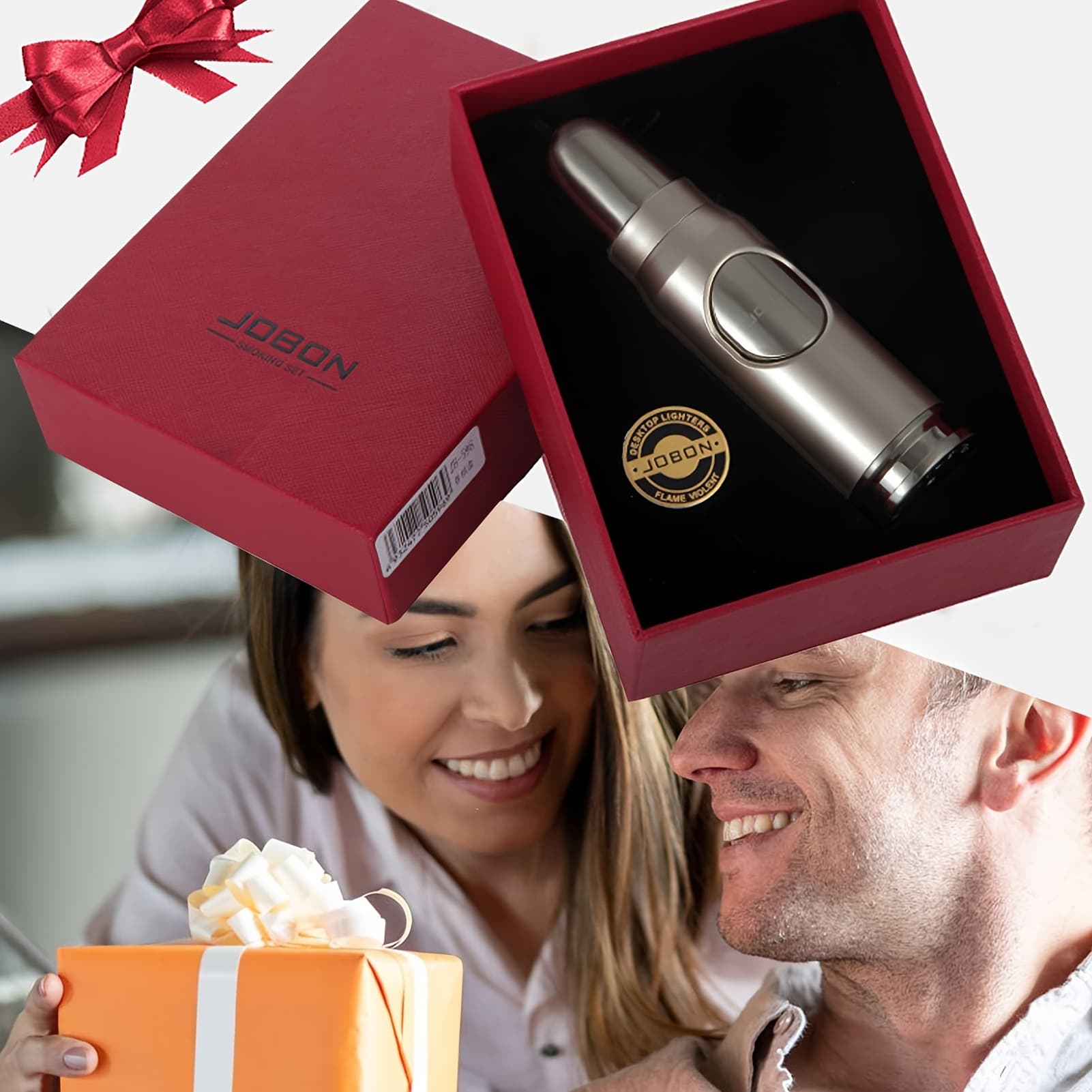 TEMU Lighter - Adjustable Flame, -hand Operation, Ideal For Home, Fireplace, Bbq, Blue/black Options, Great Christmas Gift With Exquisite Packaging
