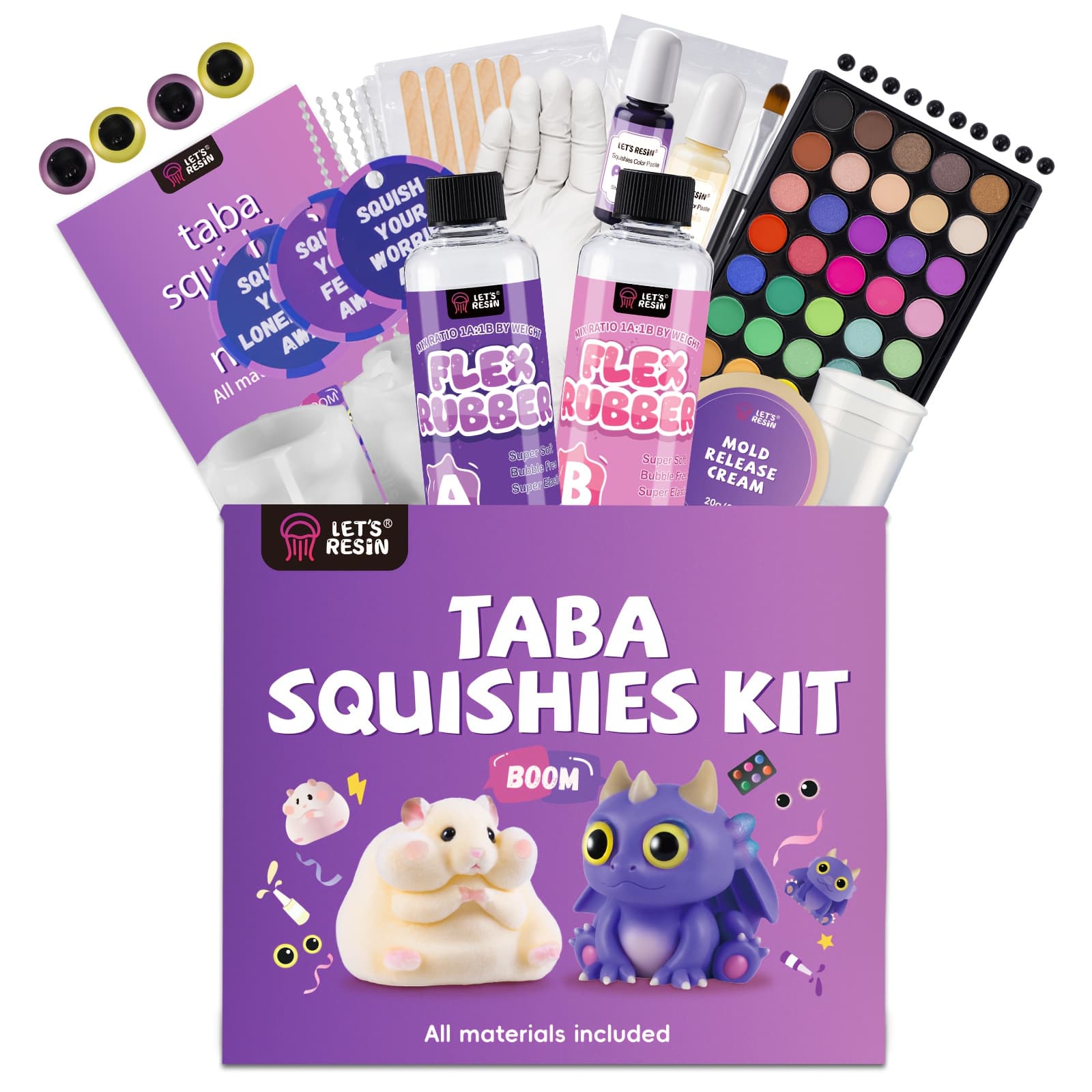 TEMU Resin Hamster & Dragon Liquid Complete Set For For Taba Squishies