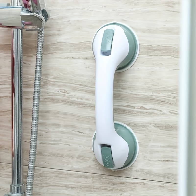 TEMU Shower Handle, Grip With Anti-slip Support For Toilet And Bathroom Use – Vacuum Suction Cup Grab Bar & Accessory