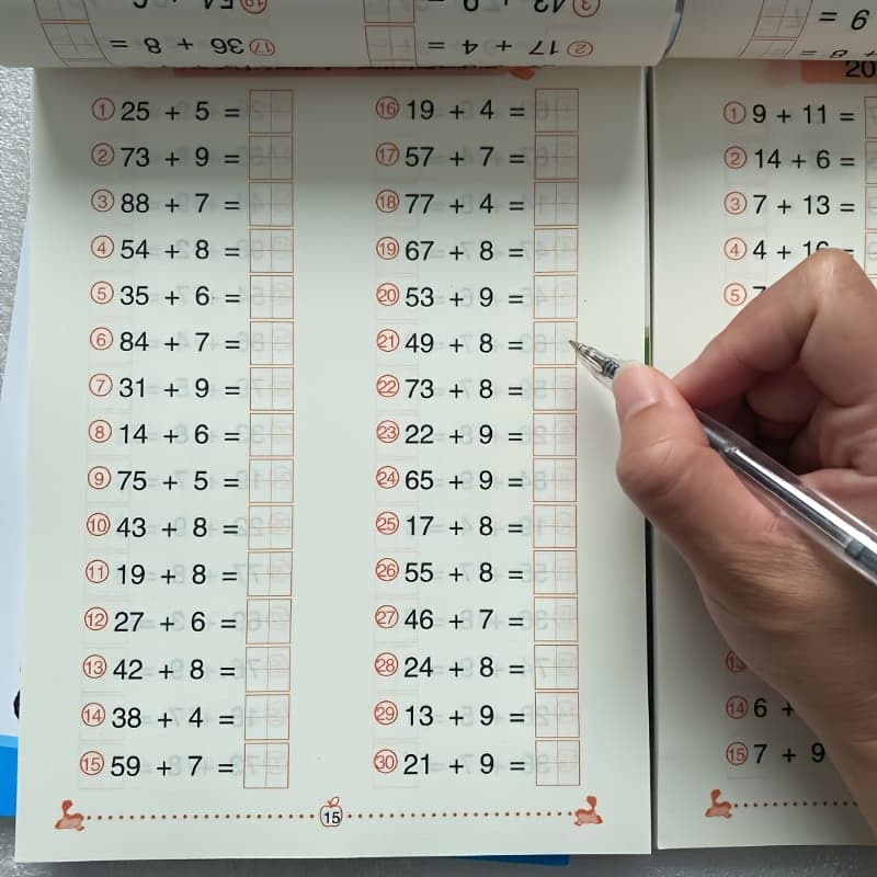 TEMU This Is A 96-page Mental Practice Book With Complete Horizontal Grids, Focusing On Addition And Subtraction Of 1 To 00. It Provides Practice.