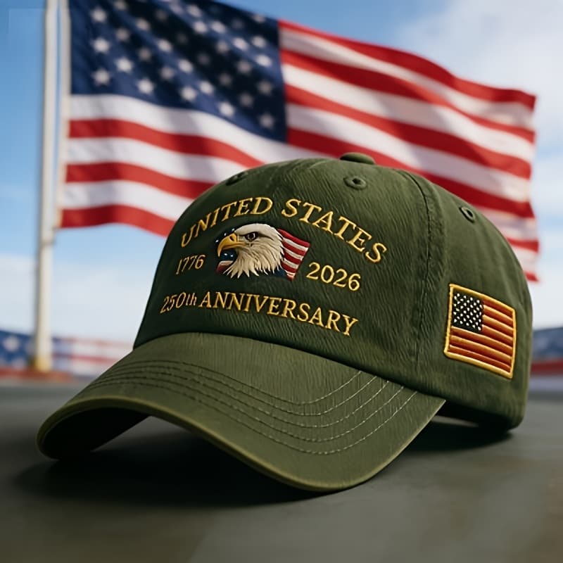 TEMU 1pc Of A Novelty Baseball Commemorating 250 Years Of American , Featuring A Bald Eagle, The Statue Of , And The Dates 1776-2026. An Embroidered Gift Ideal For History Enthusiasts, Police , And