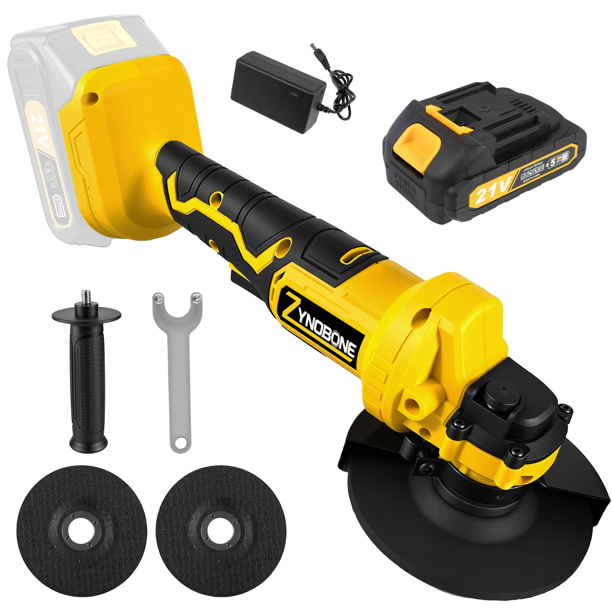 TEMU 2026 Brand-new 4-1/2-inch And 5-inch Angle Grinder, Electric Polishing Machine, Rich Additions Set, Multifunctional Machine With A 5-inch Disc Set. Used Tile, . Can And Frosted