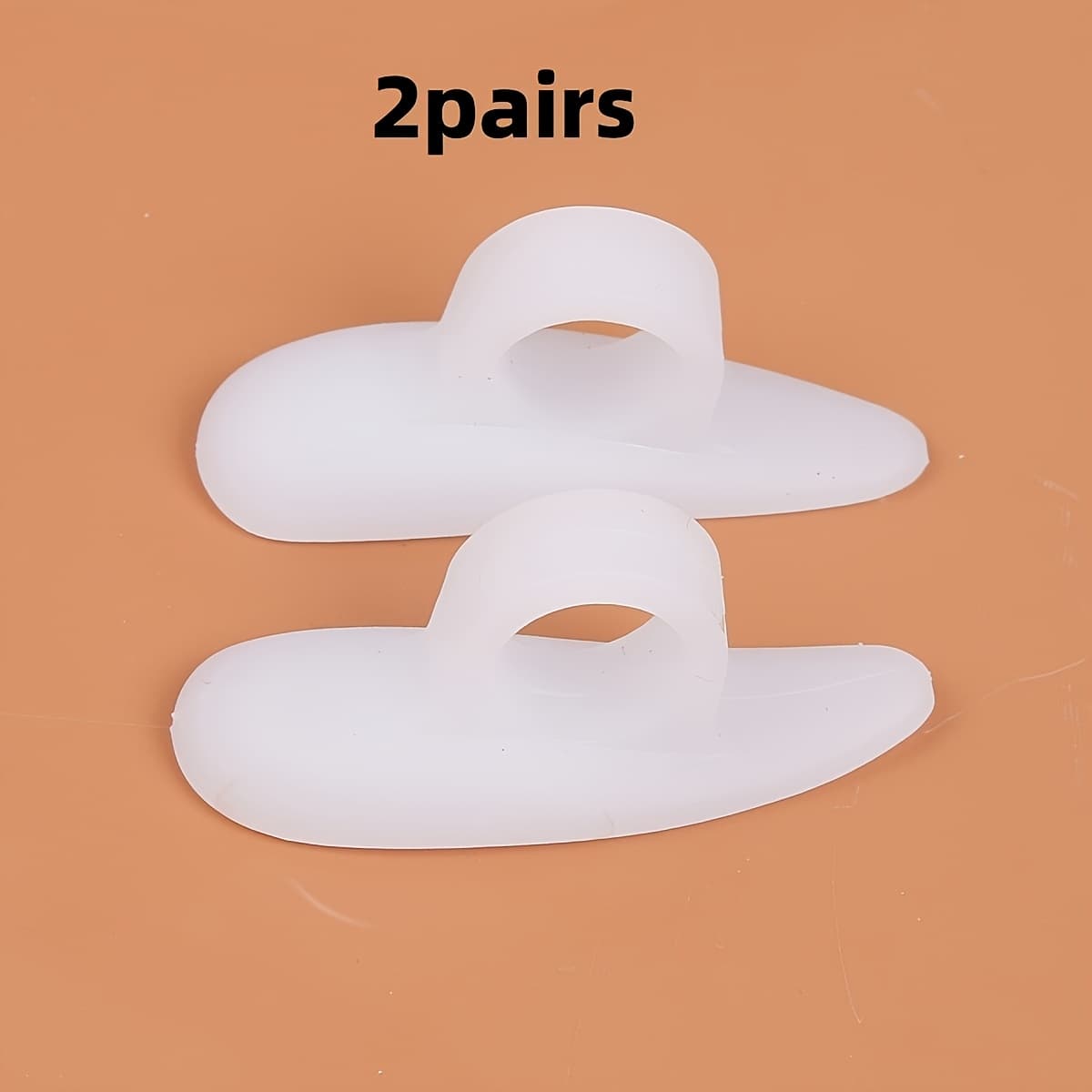 TEMU Of Flexible Silicone Toe Sleeves Designed For , Featuring Toe Pad Support. White Pads Are Intended For Or Home Use And Be Replaced For Long- Effectiveness