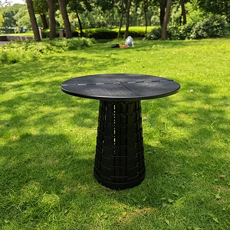 TEMU This Is A Versatile Camping Table Set That Includes A Telescopic Stool And Folded, Making It Ideal For Indoor And Outdoor Use