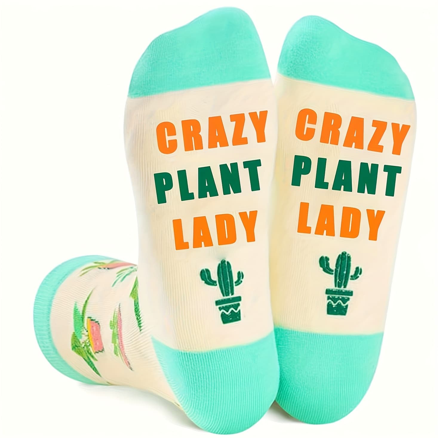 TEMU 1 Pair Socks For Women Men - Sunflower Yoga Succulent Socks, Gifts For Succulent Sunflower Pot Leaf