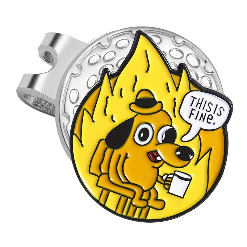 TEMU Cartoon Dog Golf Hat Clip Ball Marker Golf Ball Marker With Hat Clip With Magnet - Perfect For Golf Enthusiasts