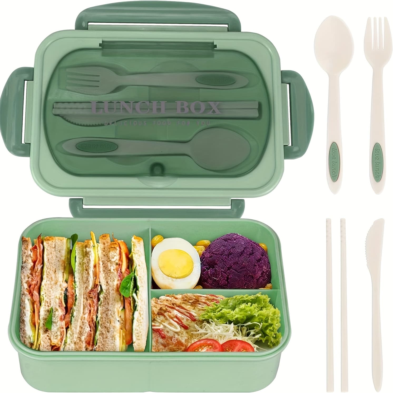 TEMU Lunch Box/leak Proof Lunch Box Set. Lunch Boxes For School, Work, And Outdoor Dining. | Kitchen Storage And Storage | Food Containers
