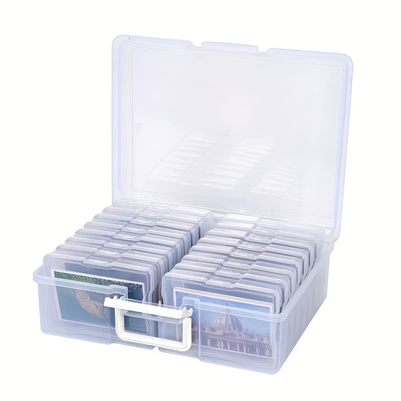 TEMU Acrylic Storage Container Featuring A And 16 Small Product Compartments, A Holder, Ideal For Storing Files And Photos, Perfect For Organizing At Home And
