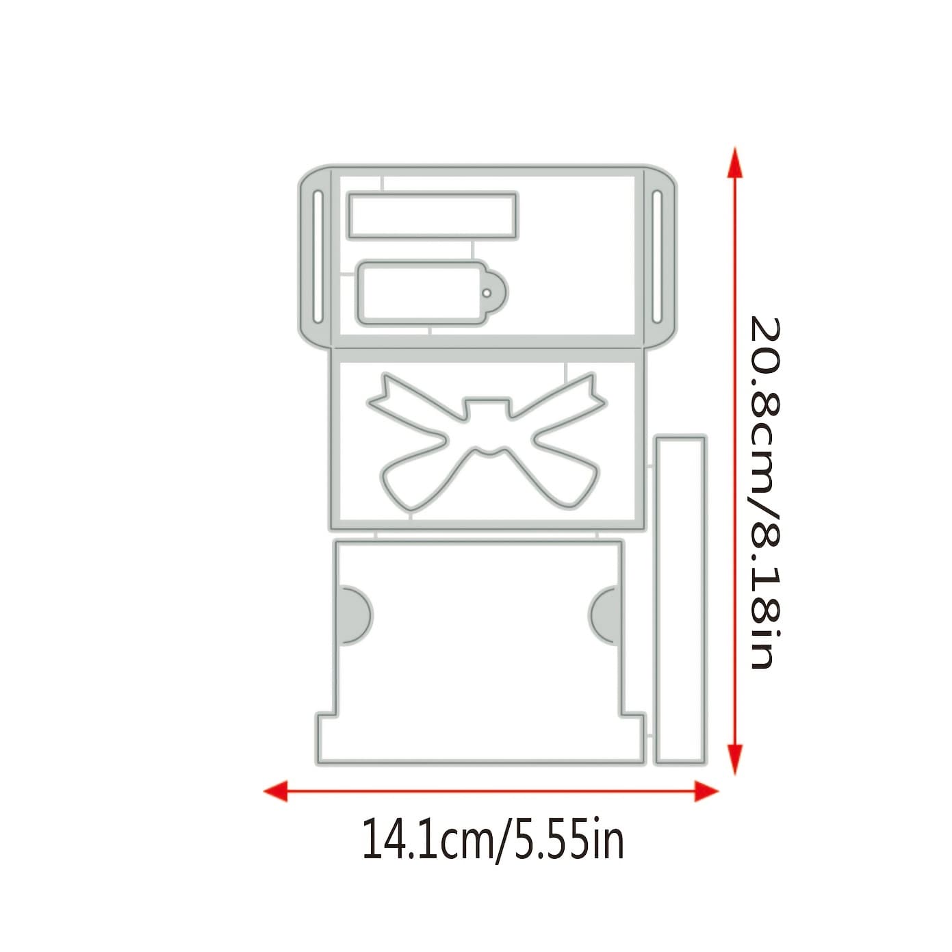 TEMU 1pc Metal Cutting Die - Gift With Polka Dot Bow, Precision For Diy Paper Crafts, Compatible With Die-cutting Machines, Crafting Templates For Birthday, Wedding, , Scrapbooking Supplies & Party