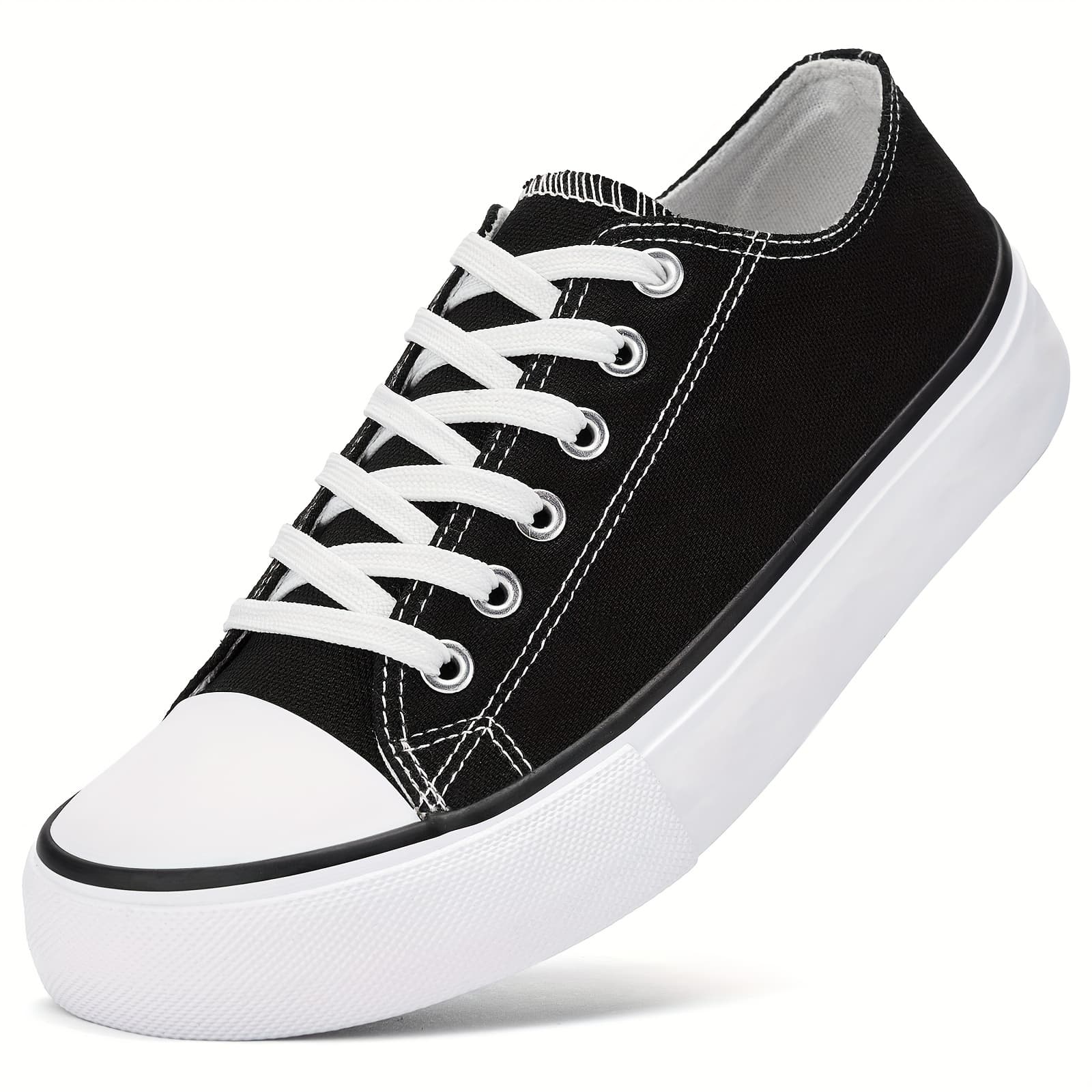 TEMU Women's Wide Last Fashionable Canvas Shoes | Unique Mango Toe Style | Breathable Inner Lining | Lightweight Campus Casual Shoes. Hot Selling In The United States!, Women Shoes