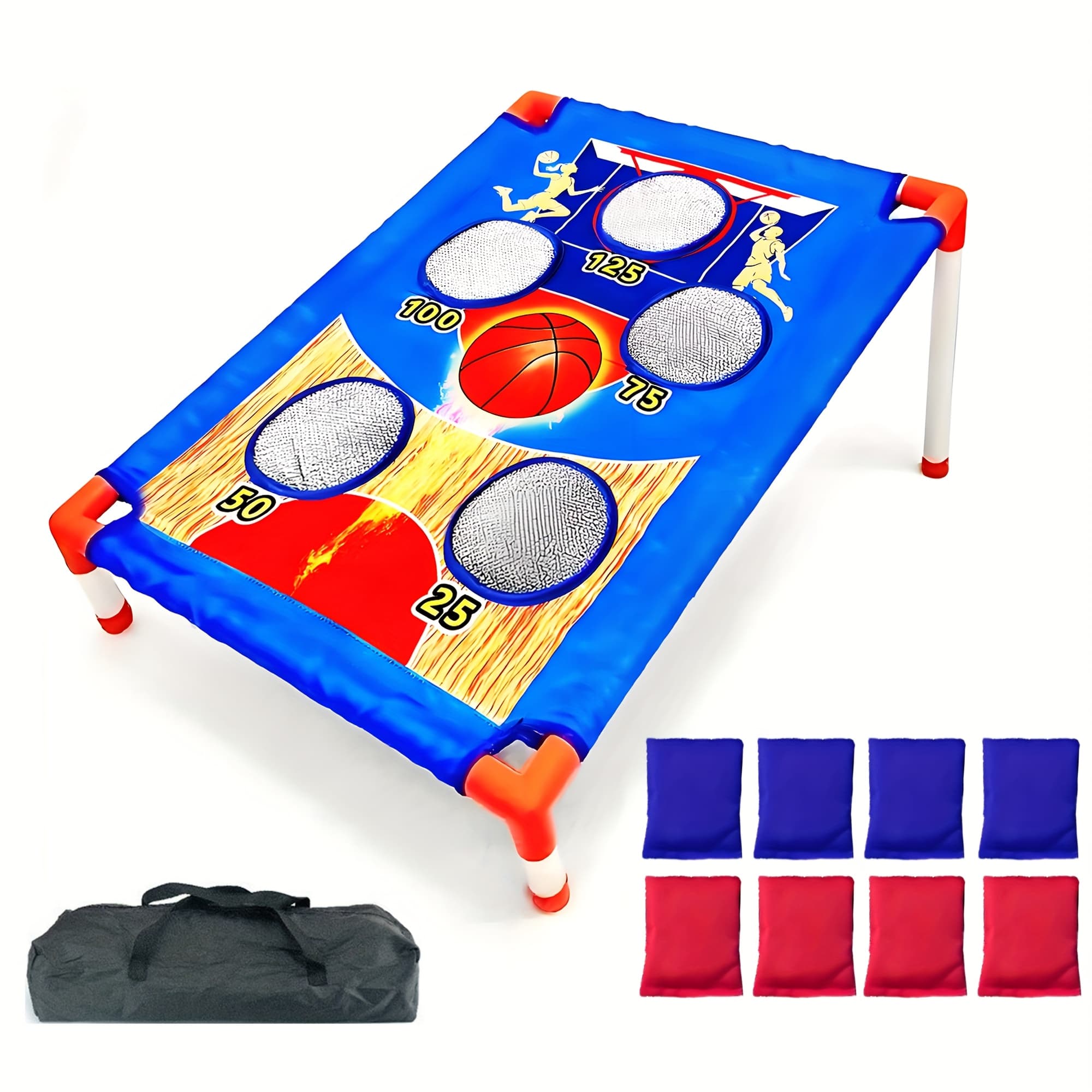 TEMU Cornhole Game Set 1 Board And 8 Bean Bags And 1 Carry Bag | Indoor Outdoor Toy For Age 3+ | Camping Party Beach Gift | Christmas Halloween Gift