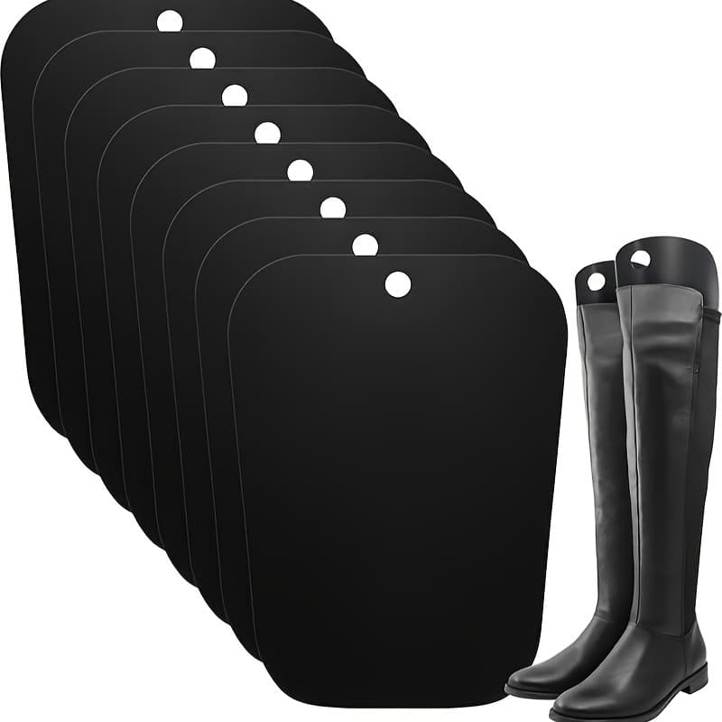 TEMU 8pcs Black Boot Shapers For - Durable Plastic Boot Support Stretcher, High-top Boot Stretchers, Shoe Shaping Accessories