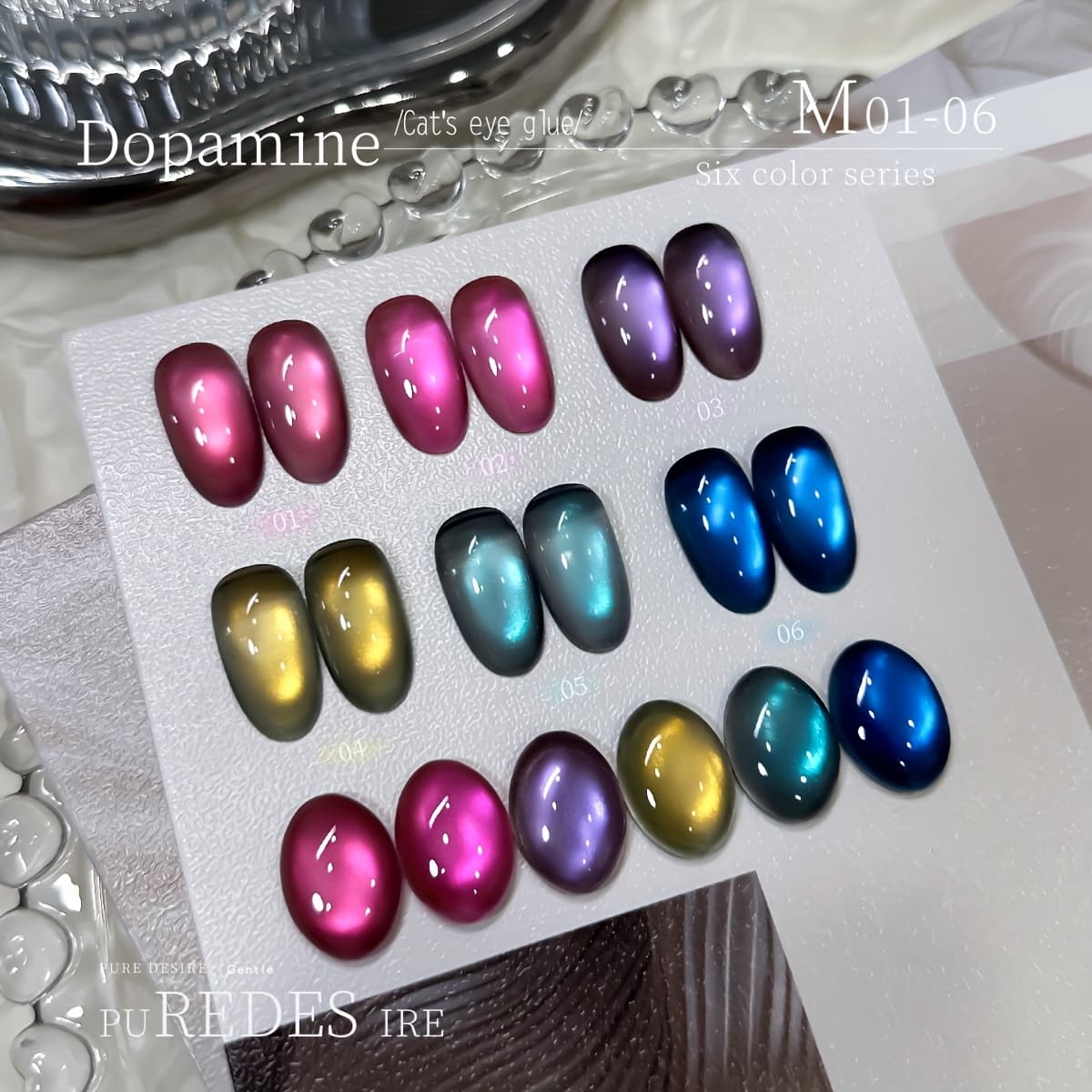 TEMU A Set Of Cat Eye Nail Art Featuring A 6-color Magnetic Gel Series, Perfect For Autumn And . This Shiny And Cat Eye Nail Polish Comes With For Women And Nail Art Lovers