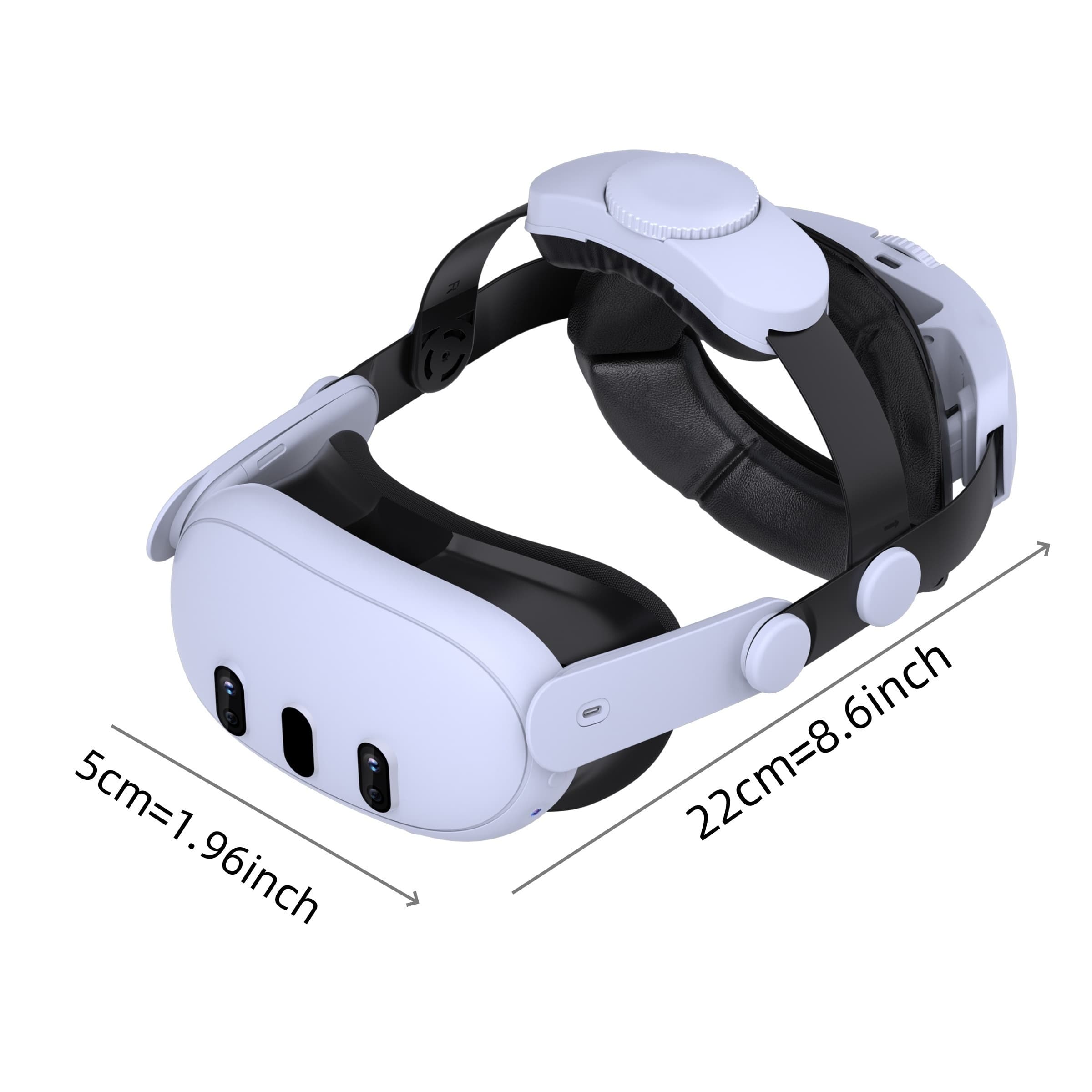 TEMU Adjustable Elite Head Strap For Oculus Quest 2 & 3 Vr Headset - With Comfort Padding, System & Adjustments For Extended Gaming , Accessories, Sleek Accessory Design, Sturdy Construction