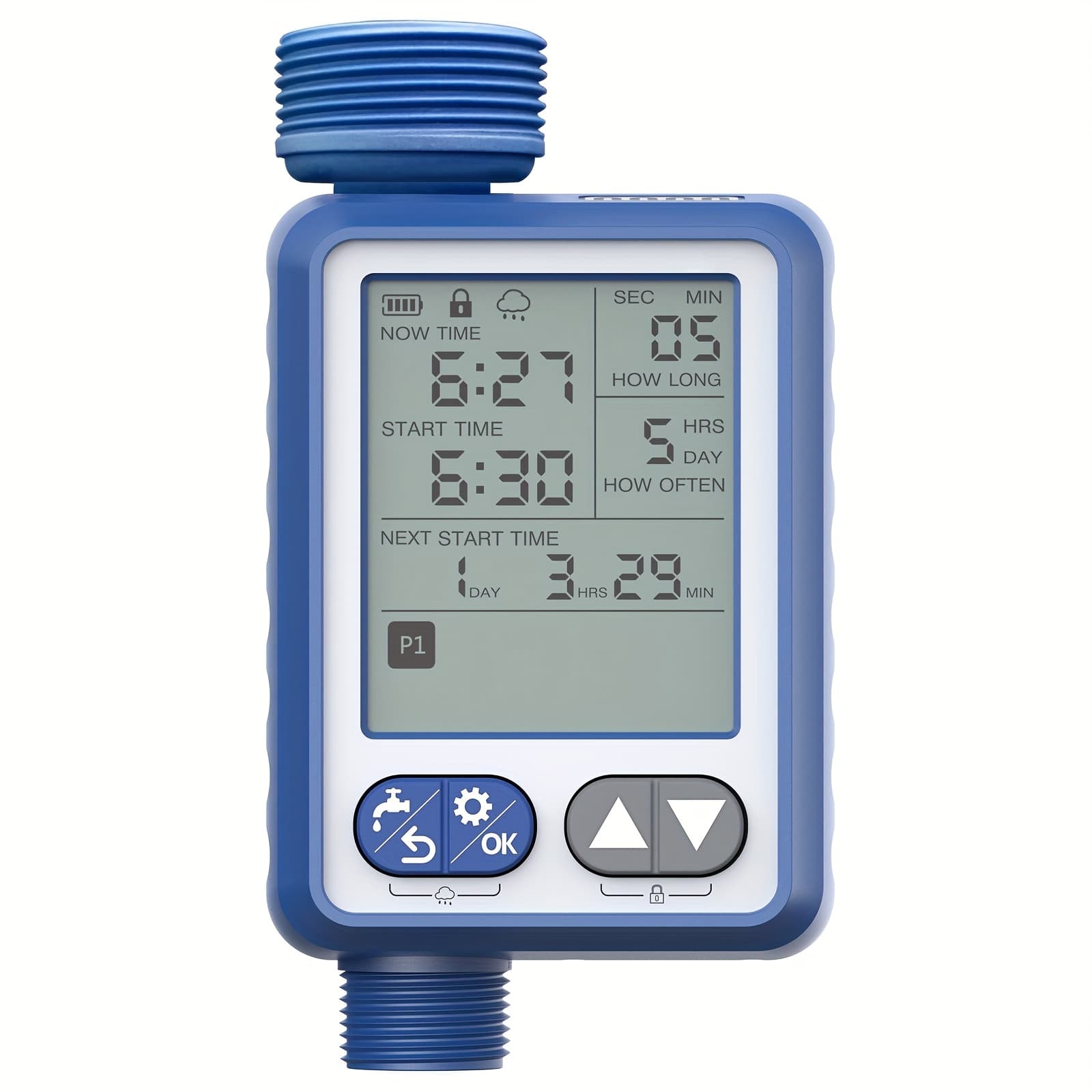 TEMU Outdoor Sprinkler Timer, Garden Hose Watering Timer, Programmable Automatic Irrigation Timer With Rain Delay/manual For Lawn, Yard, And Pool