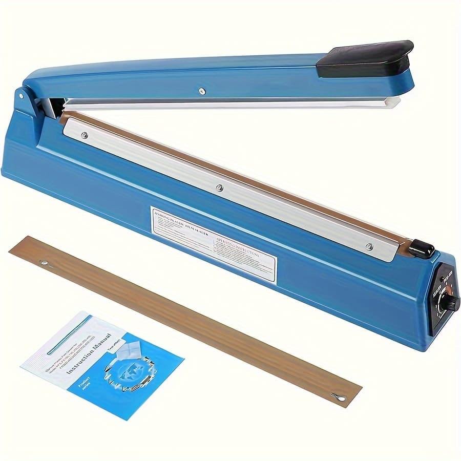 TEMU 16 Inch Heat Sealer Manual Bags Sealer Sealing Machine Heating Closer For Plastic Pe Pp Mylar Poly Foil Bags Food Storage With Extra Replace Element