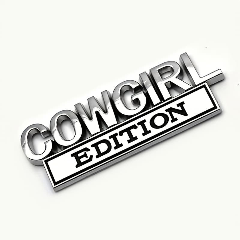 TEMU Cowgirl Edition Emblem Badge Decal Car Truck Replacement For Universal Vehicle Suv Motorcycle Bike Accessories