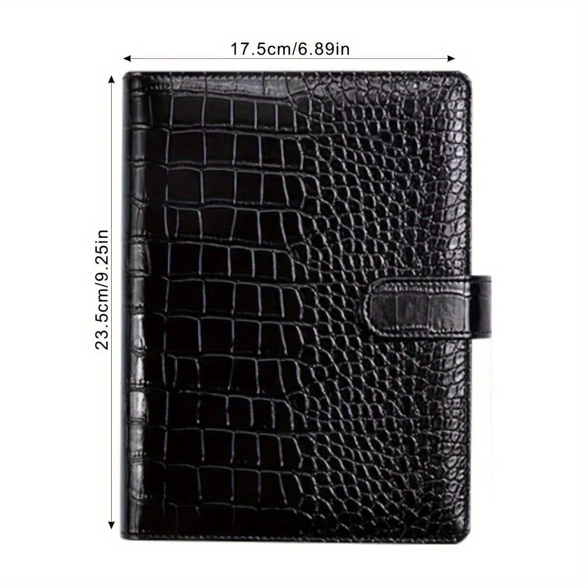TEMU A5/a6 Pu Leather Binder Budget 6 Ring Notebook With Stylish Design, Personal Organizer Binder Cover With Magnetic Closure Cover Of Cash Budget Folder