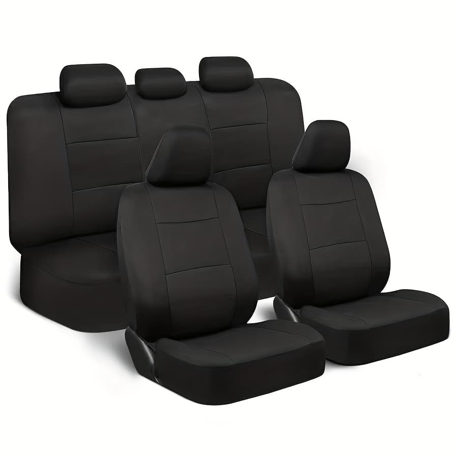 TEMU Universal Fabric Car Seat Covers For 5-, Fits Most 5-seat Car Models On , With Features Of , , Wear Resistance, And Applicability