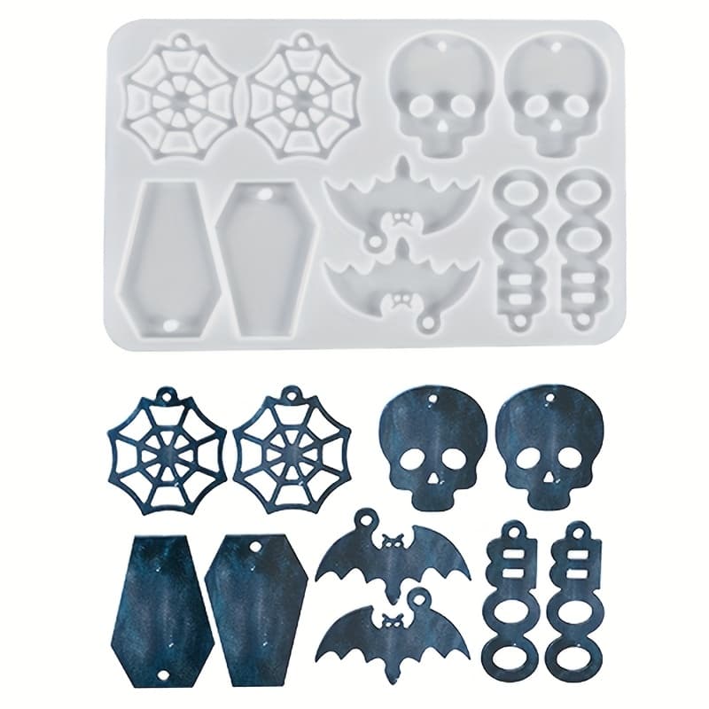 TEMU A Model For Halloween Resin Earrings, Silicone Mold For Pendant Additions