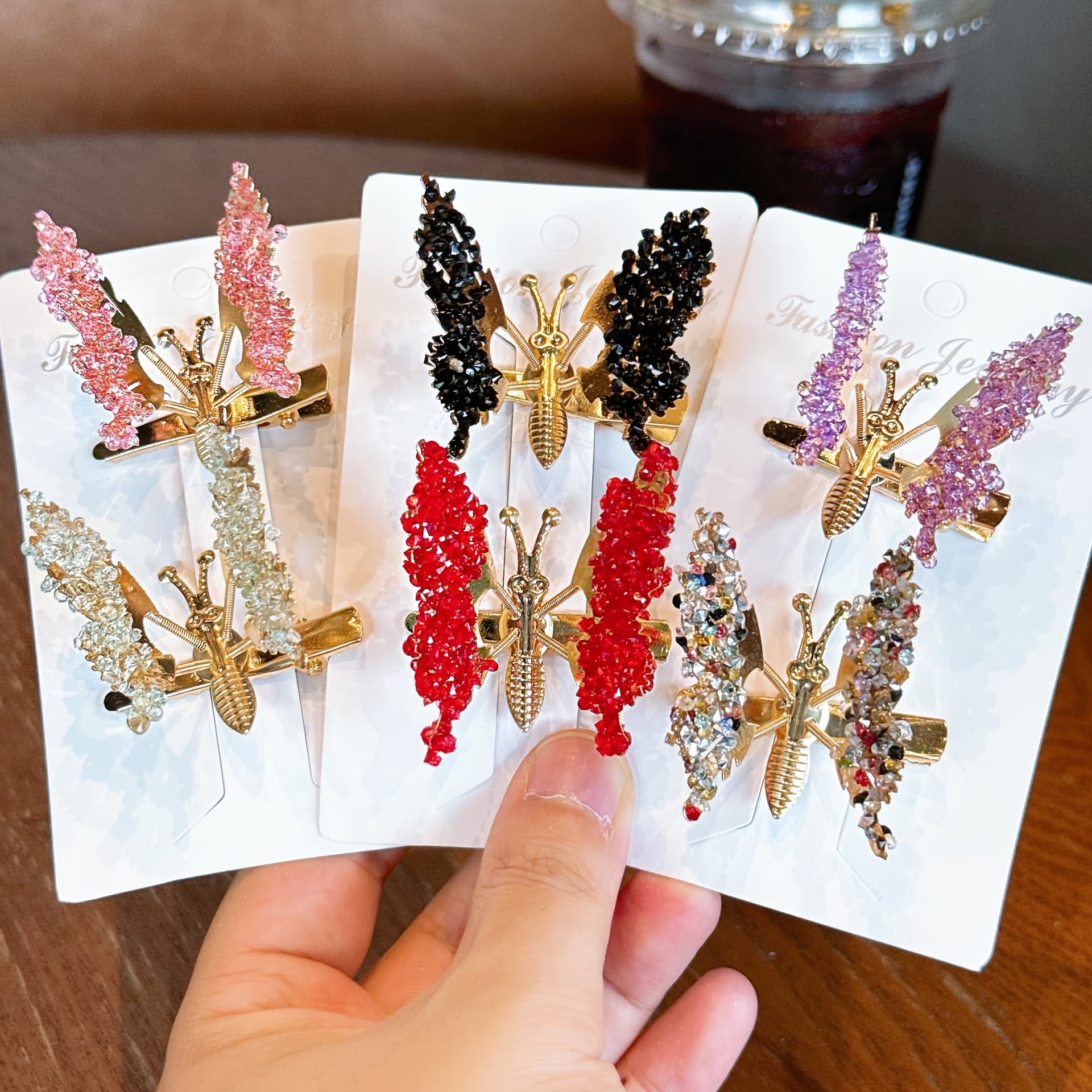 TEMU 6pcs Set Of New Moving Hairpins, Alloy Hairpins, Three-dimensional Cute Headwear Clips, Side Clips