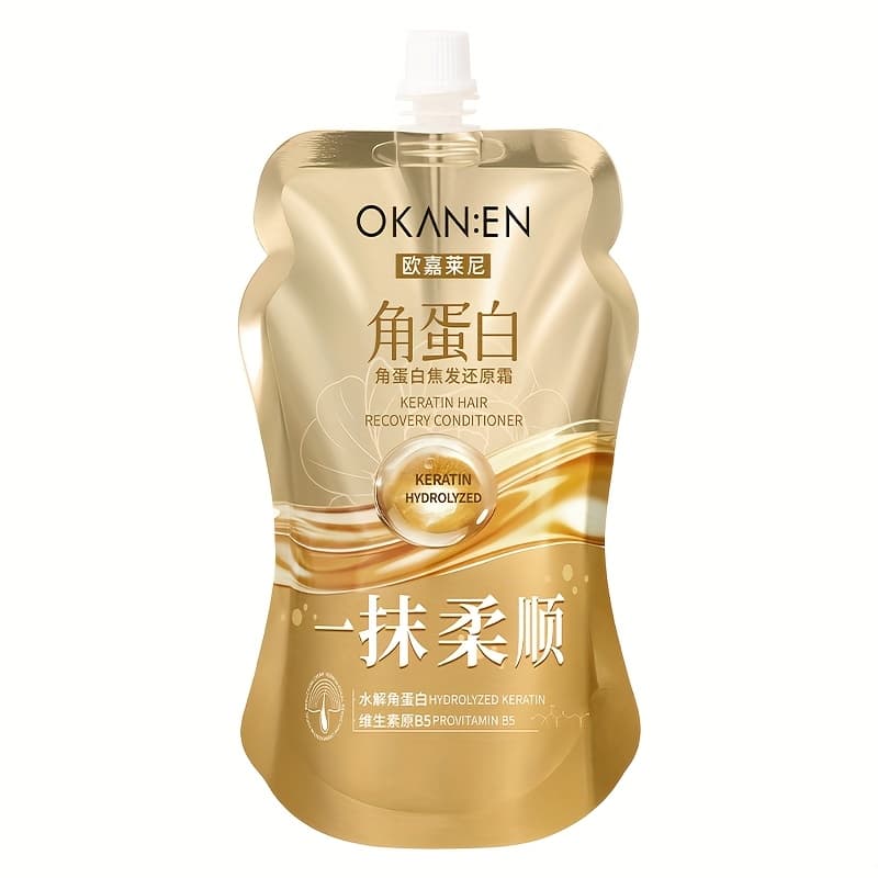 TEMU Collagen Nourishing Hair Cream, Protein Mask With Keratin, Hyaluronic Acid , For Dry, Frizzy Color-, Color-lock Heat Protection, Smoothing Hydrating