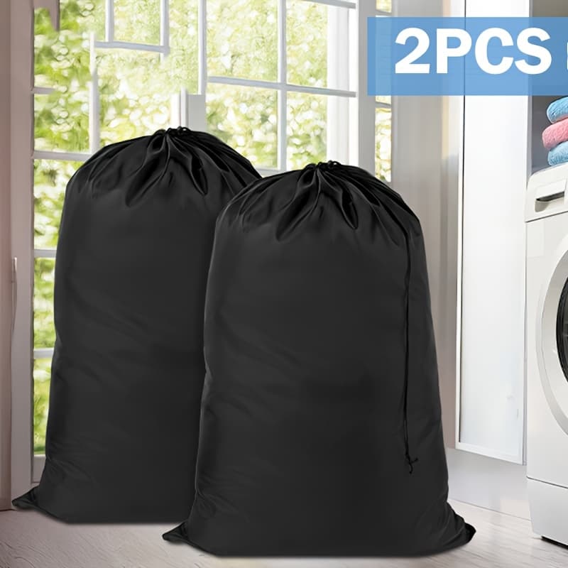 TEMU 2pcs Laundry Bags, Travel Laundry Bags For Dirty Clothes, Large Drawstring Laundry Bag For College, Dorm, Camping, Family And Apartment Home & Kitchen, Laundry Baskets