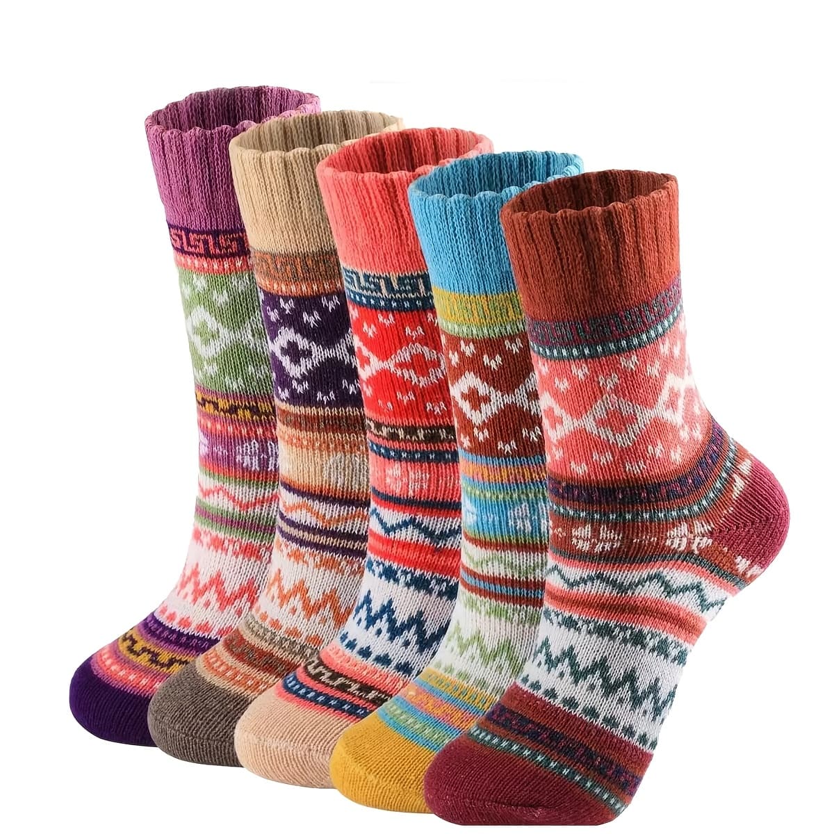 TEMU 5-pair Women's Summer Socks, Anti-odor, Soft, Thin, Breathable,, Casual, Socks