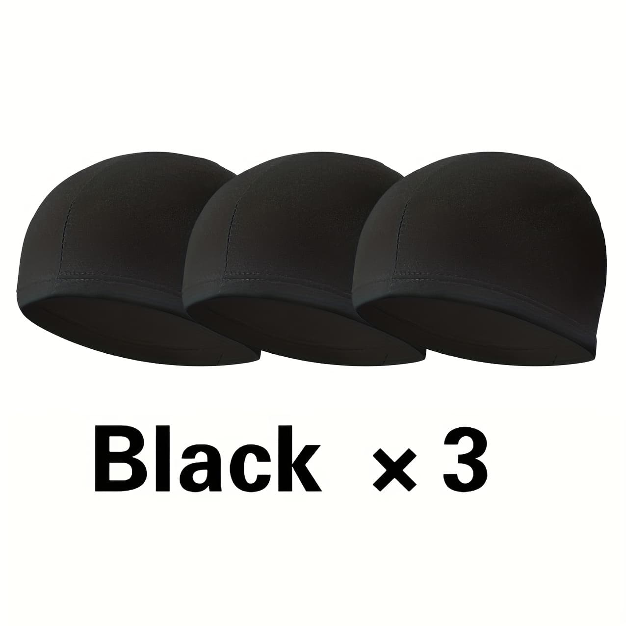 TEMU 3pcs Black Liners, High- Sweat-absorbent Fabric, Suitable For Outdoor Sports/cycling Use