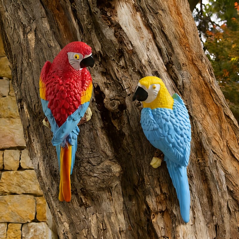TEMU Two-piece Set Of Parrot Ornaments
