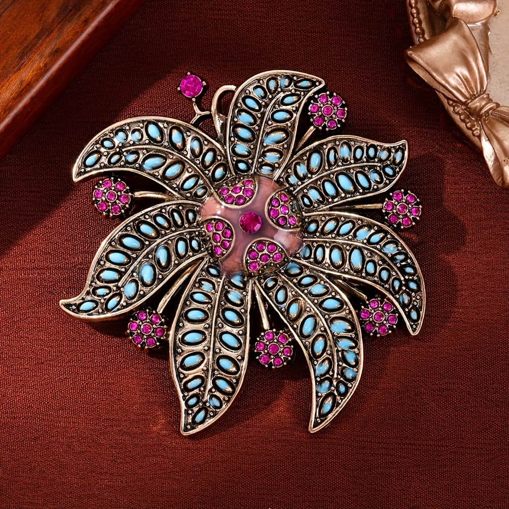 TEMU 1pc European & Elegant Full- Floral Brooch - Sunflower High-end Luxury Accessory | Boutonniere Pin For Suits & Outerwear