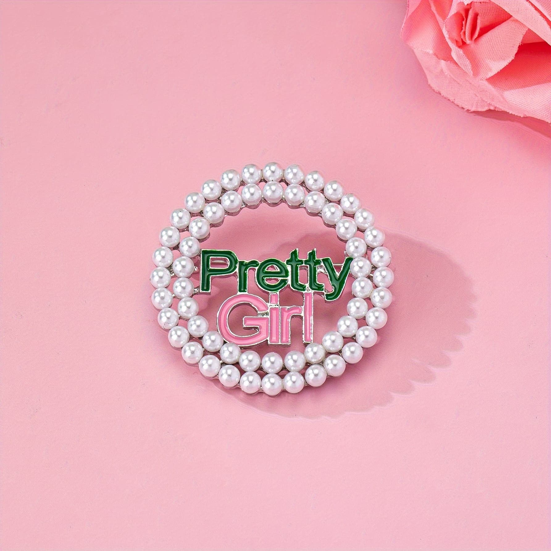 TEMU Bohemian Style Niche Design Creative Greek Letter Daily Simple Versatile Women's Fashion Brooch