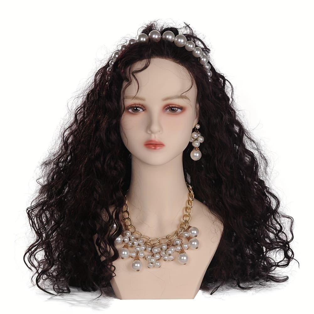 TEMU 1pc White Female Mannequin Head Bust For Wigs Earrings Sunglasses Display