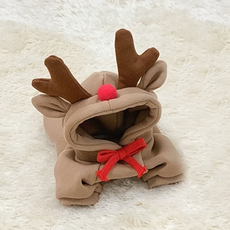 TEMU Warm Winter Clothes Cute Coat Hoodies Fleece Pet Dogs Costume Jacket For French Bulldog Chihuahua Ropa Para Perro(coffee)
