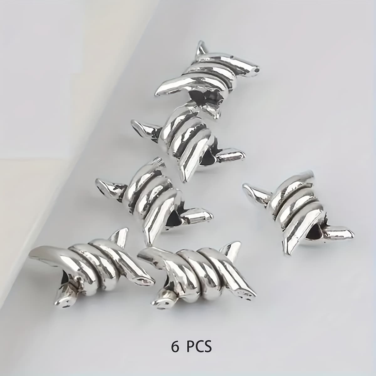 TEMU 6 Trendy Thorn Knot Detachable Shoelace Buckles Suitable For Clothing, Hats, And Accessory Decorations