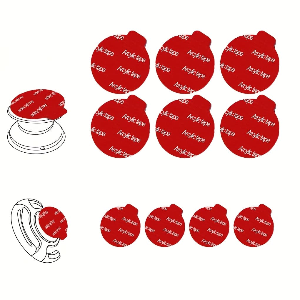 TEMU 10pcs Double-sided Adhesive Sticky Pads For Phone Grip And Stand Base /magnet Cell Phone Stand/finger Ring Holder/collapsible Grip Mount- Compatible With Plastic .1.38''/6pcs&1''/4pcs