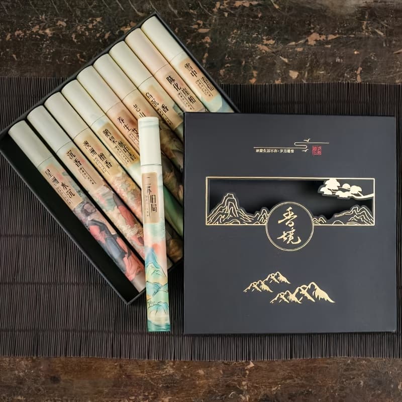 TEMU 2025 Explosion Sends You A Set Of 400 Incense Smokers Gift Box - Traditional Non-toxic, Suitable For Meditation, Yoga And Home Decoration - Made Of Wood