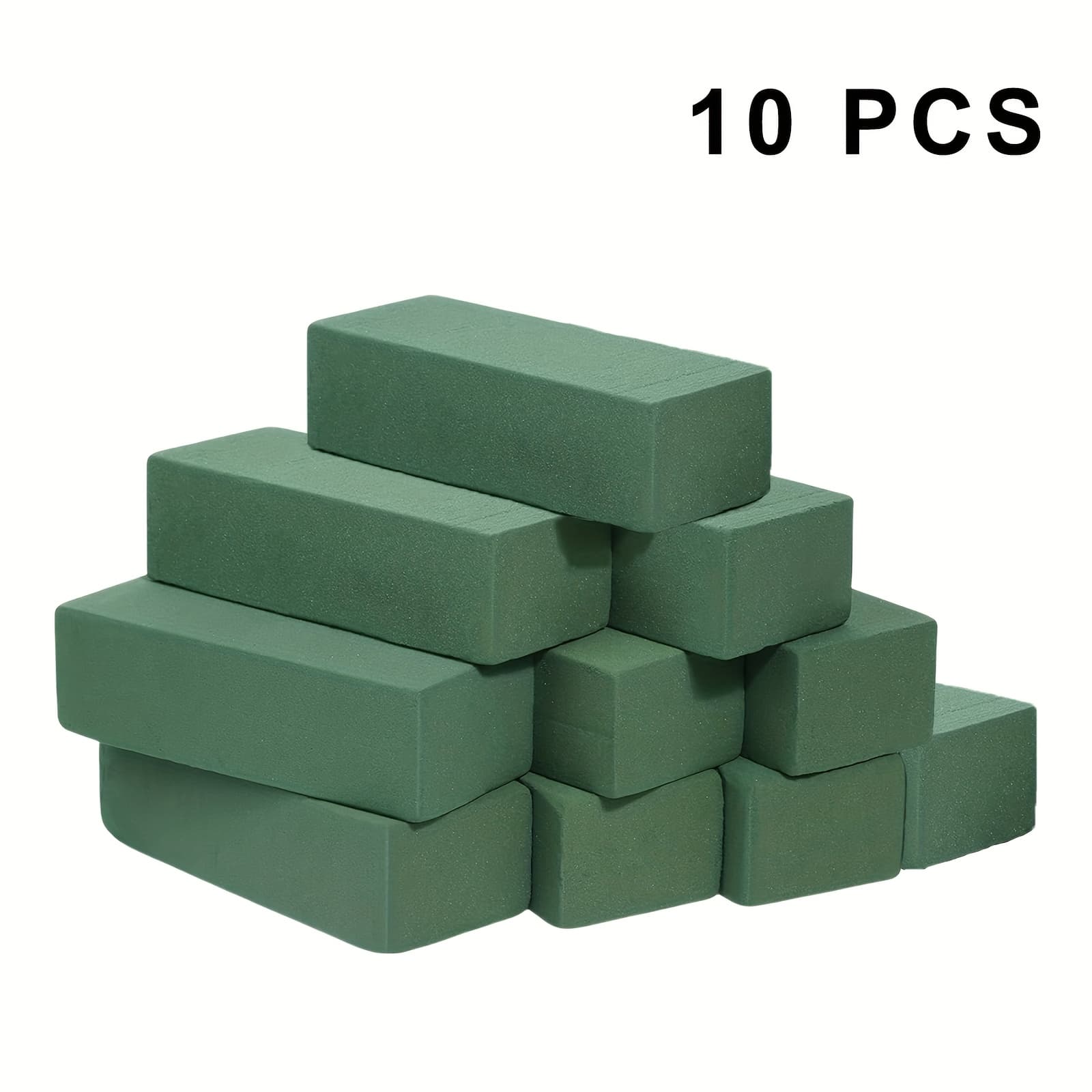 TEMU 6/10 Green Rectangular Floral Foam Blocks, Flower Arranging Foam, Hand-cut Craft Floral Tool, Suitable For Flower Shops, Birthdays, Graduations, Weddings, Parties, Diy Flower Arranging