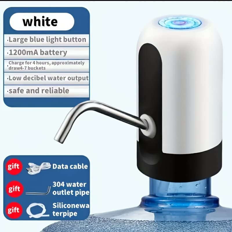 TEMU 2-5 Gallon Rechargeable Water Pump, 2-5 Gallon Bottle Bottom Loading Water Dispenser, Portable Usb Charging Automatic Drinking Mini Kettle Dispenser, Suitable For Camping, Kitchen
