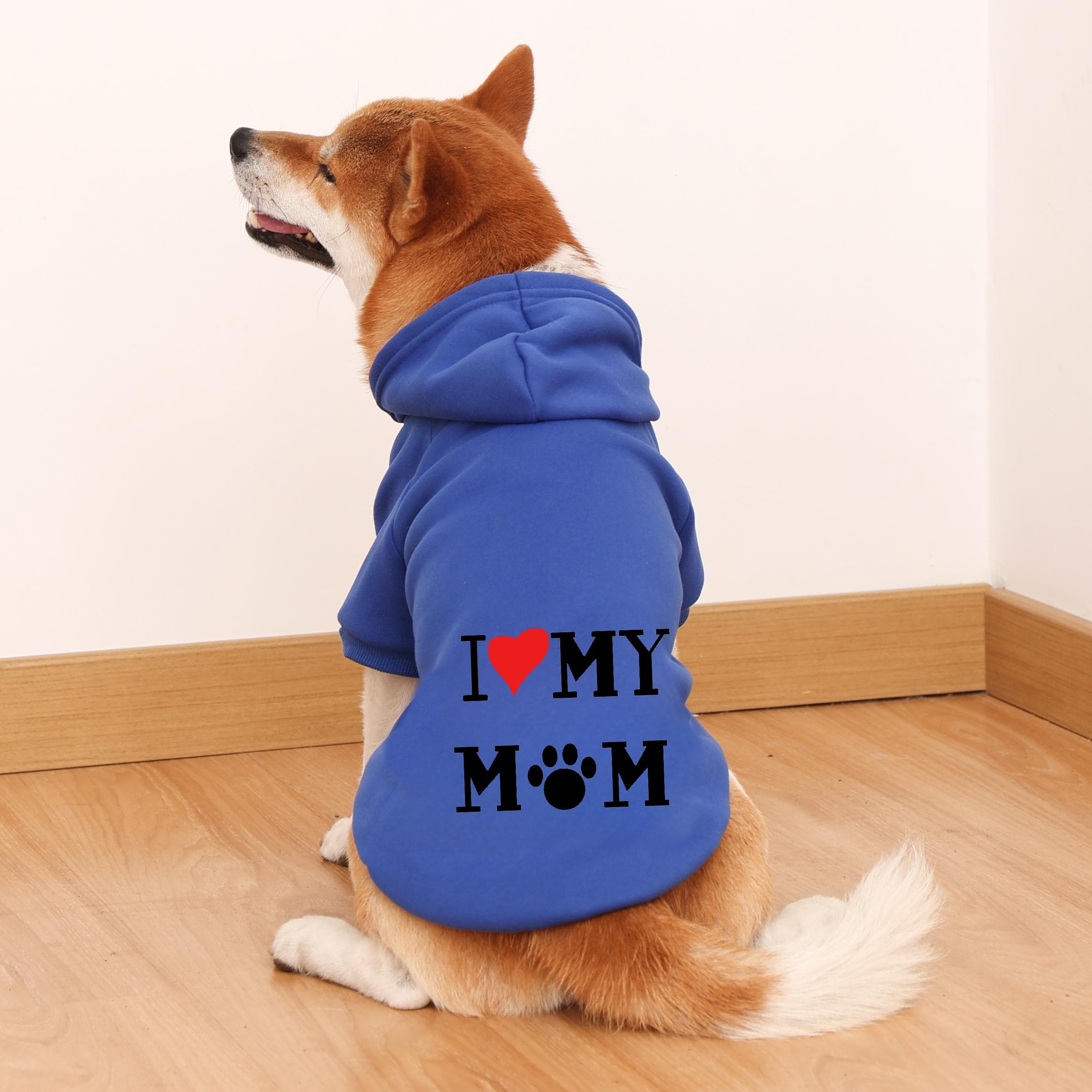 TEMU I Love My Mm-pet Hooded Sweatshirts. . Soft Hooded Sweatshirts, Warm And Comfortable Pullovers. Machine Washable. Suitable For Medium To Large Dogs. Fashionable Clothing For Canines.