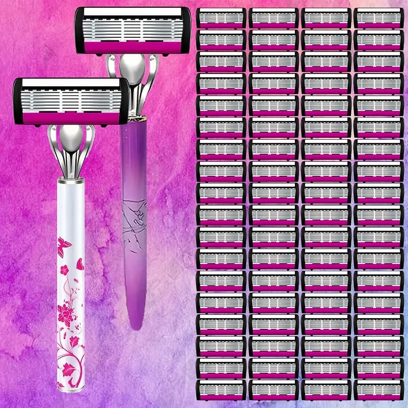 TEMU The Hair Removal For Women During Christmas Will Leave Exceptionally Soft. For Precise And Gentle Shaving, This Razor Features Steel And An Ergonomic Handle