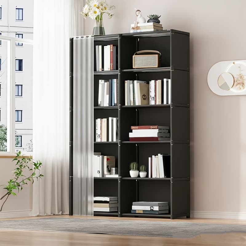 TEMU Office Bookshelf Shelving Unit, Single/double Row Storage Rack, , 15.75/-inch Storage Cabinet, Dust-proof Bookshelf, Suitable For Offices