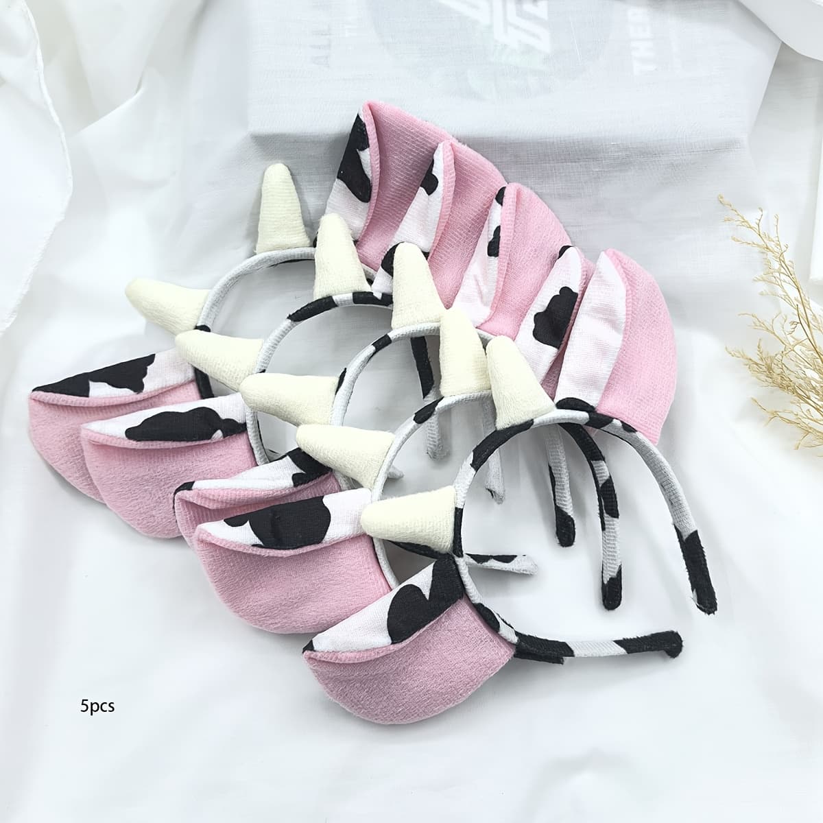 TEMU 2/5pcs New Sexy Makeup Headpiece, Cute Cow Headband For Party Costume And Masquerade Accessory