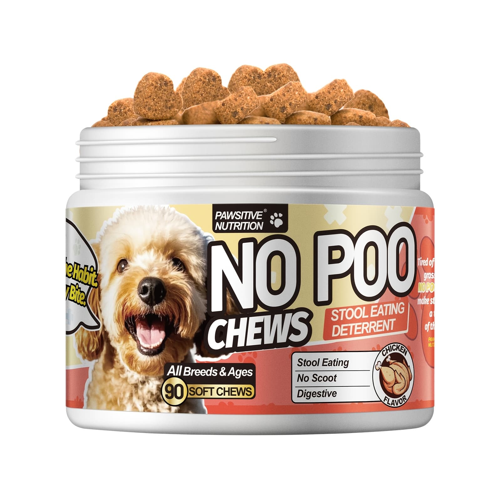 TEMU Coprophagia Deterrent For Dogs|coprophagia & Stool Eating Deterrent With Probiotics, Digestive Enzymes, Pumpkin Powder & Wild Yam Powder||90 Healthy & Chews