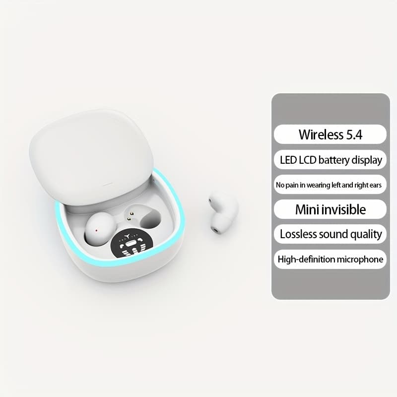 TEMU Invisible Smallest Mini Earbuds For Small Ears , Discreet Low Profile Wireless Tiny Micro Hidden Headset With Microphone Small Headphones