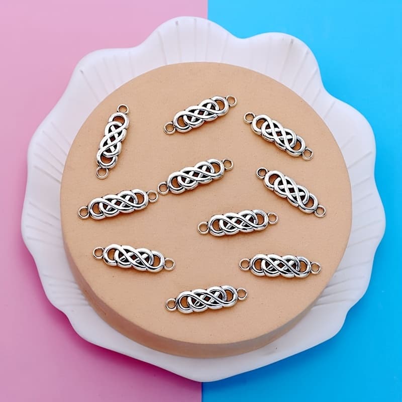 TEMU 10pcs Antique Silvery Plated Charm Pendant Small Business Supplies Alloy Plated Charm Pendant Charms Making Necklace/earrings Pendant For