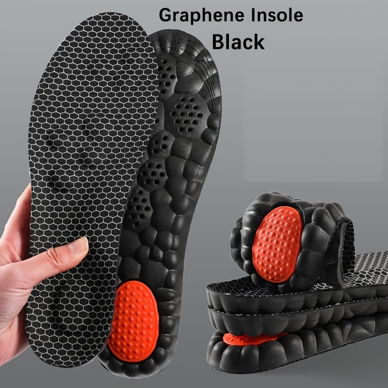 TEMU 1 Pair Of Graphene Arch Support Sneaker Insoles With Height Increase, Shock Absorption, Sweat Absorption, And For Casual Sneakers