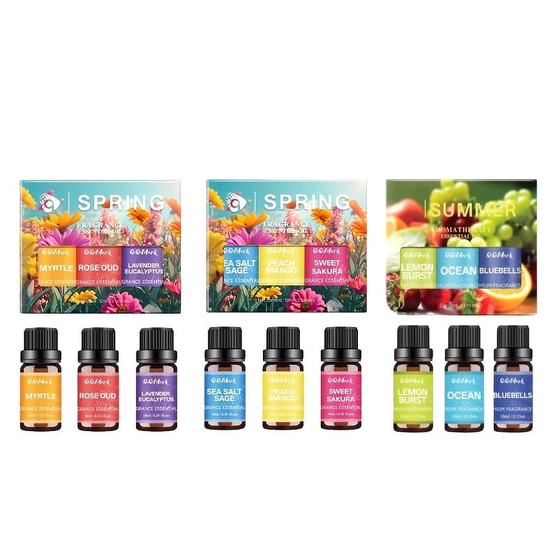 TEMU 3/6/9pcs 0.34oz Essential Oils Set,for Diffusers, Car Air Freshener, Humidifiers, For Frennd & Family