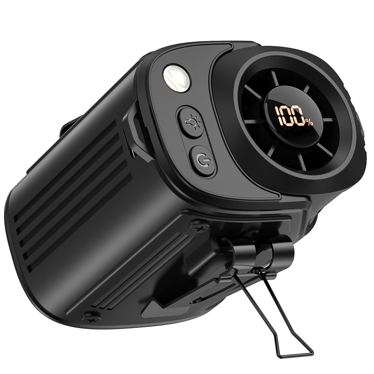 TEMU Portable Waist Fan 3600mah Portable Waist Fan 13500rpm 24h Working Adjustment With Led Flashlight And Charging Display Cooling For Outdoor And Etc, Everywhere