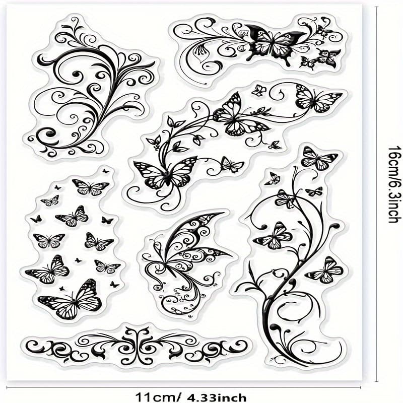 TEMU Edge Stamp Stamp Clear Stamp Painting Tool Clipping Craft Diy Card Decoration Rubber